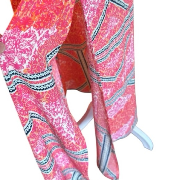 MINKPINK Boho Maxi Dress  Size Extra Small – Halter Neck Red Geometric Print - Picture 3 of 8